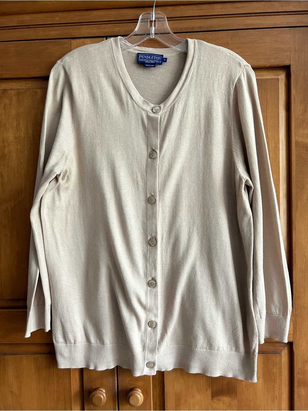 Pendleton Lightweight Button-Up Cardigan in Beige Size XL - Picture 1 of 6